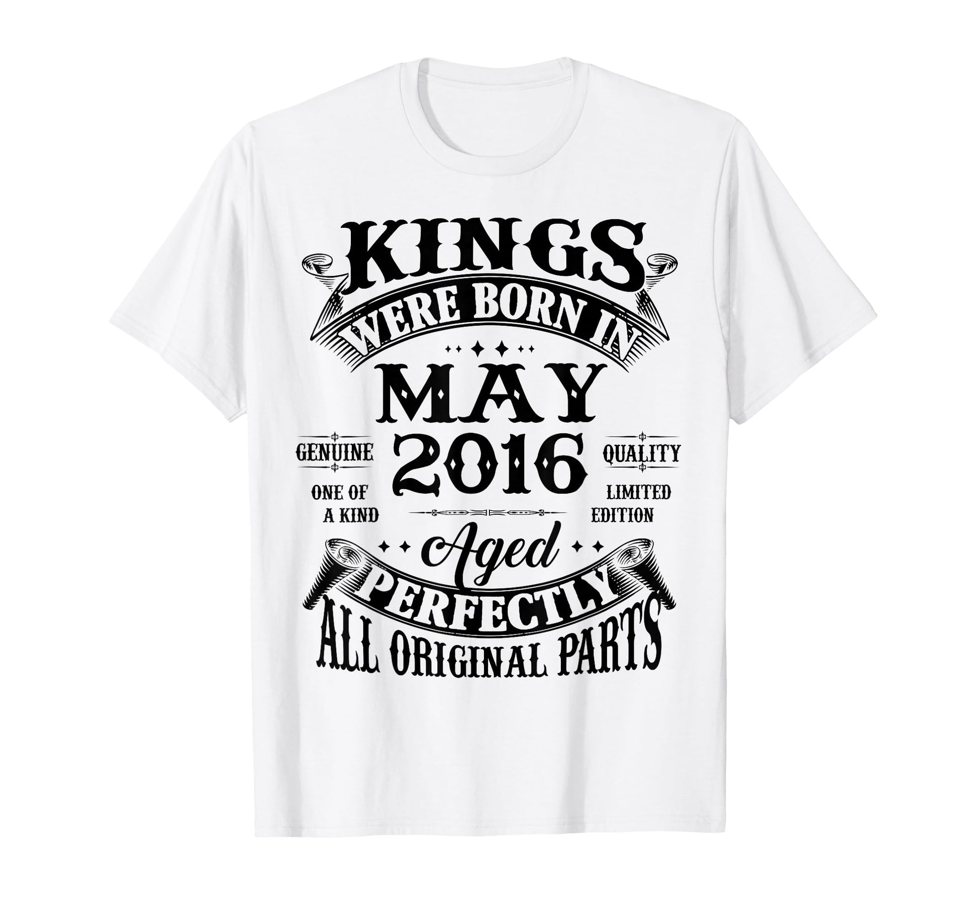 10Th Birthday Gift Kings Born May 2016 10 T-Shirt - Novelty Apparel Unisex - T-Shirt, Sweatshirt, Hoodie