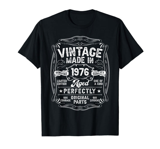 1976 50Yr 50Th Birthday Gifts 50 T-Shirt - Aesthetic Graphic for Adults - T-Shirt, Sweatshirt, Hoodie