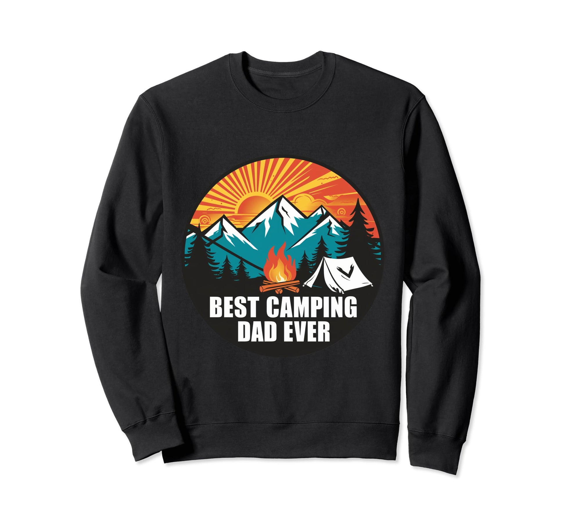 Best Camping Dad Ever Sweatshirt - Graphic Print for Adults - T-Shirt, Sweatshirt, Hoodie