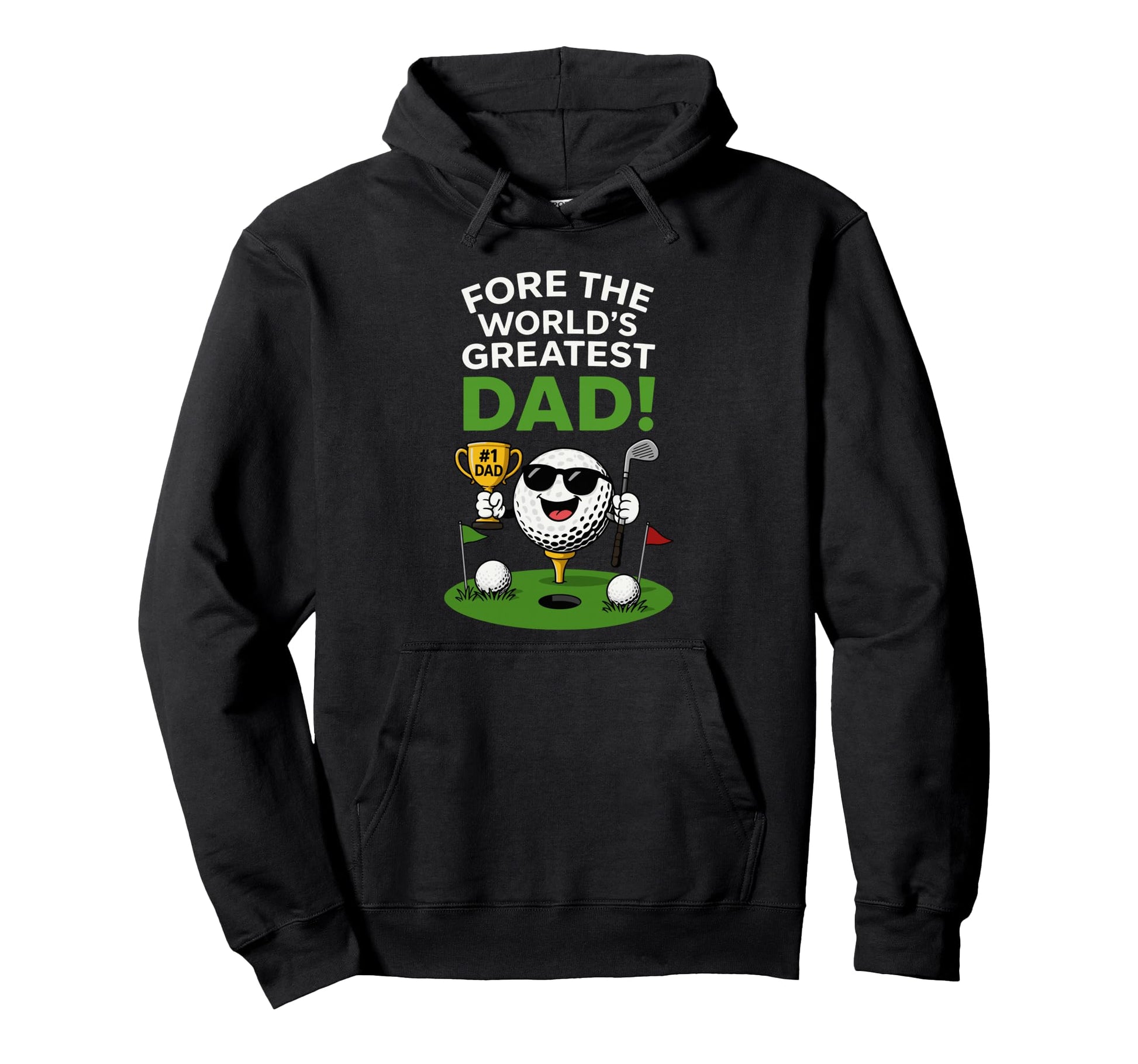 Fore Worlds Greatest Dad Golfing Hoodie - Aesthetic Graphic Men Women - T-Shirt, Sweatshirt, Hoodie