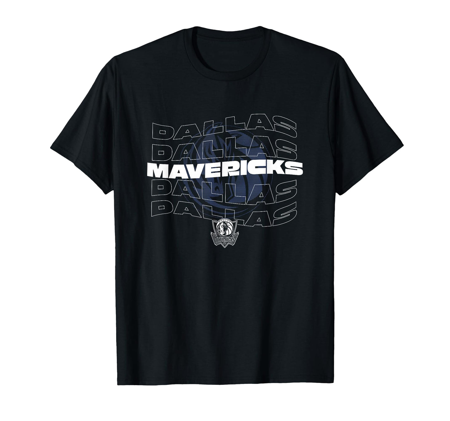 Nba Dallas Mavericks Wave Outline Team T-Shirt - Graphic Print Men Women - T-Shirt, Sweatshirt, Hoodie