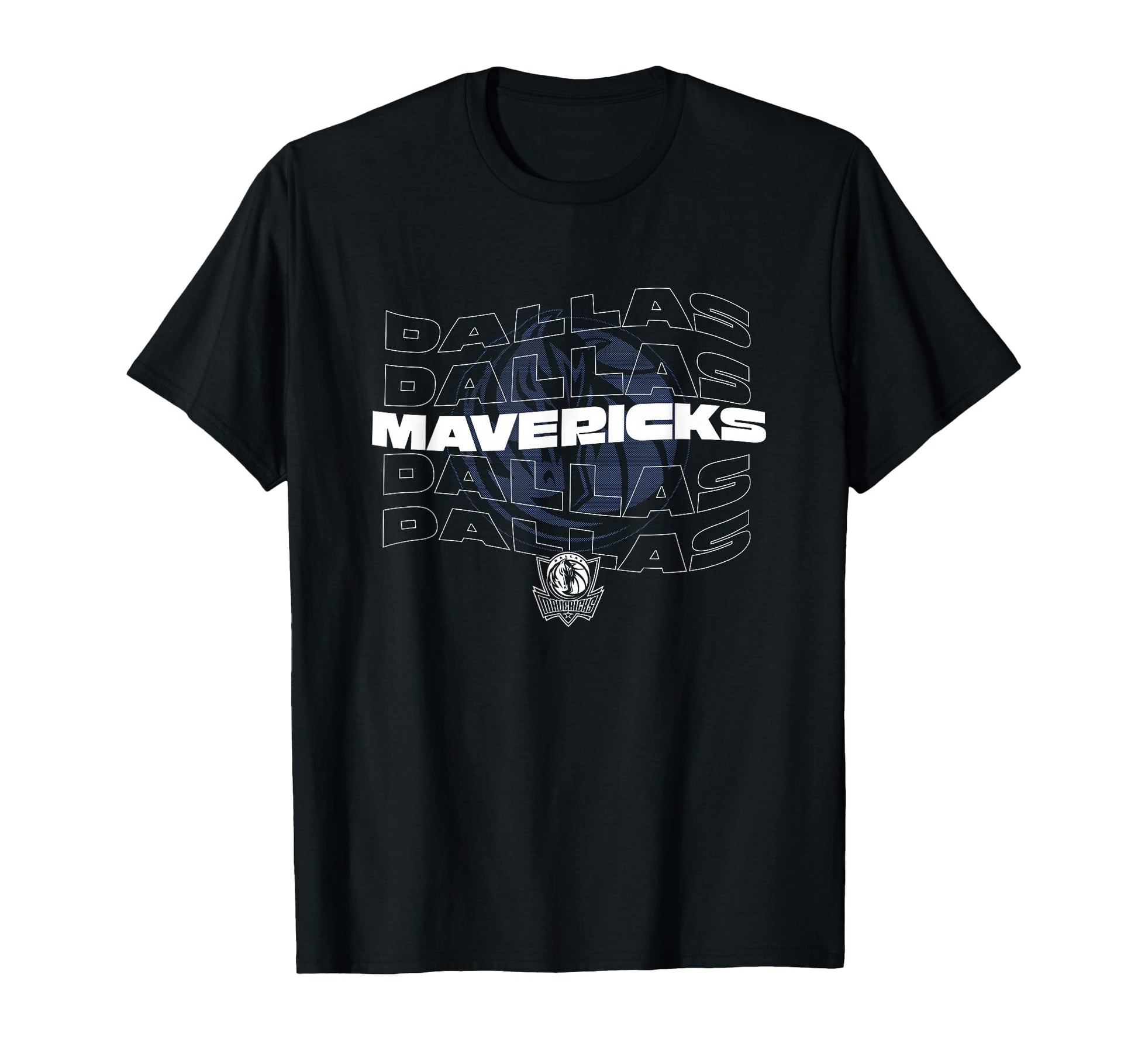 Nba Dallas Mavericks Wave Outline Team T-Shirt - Graphic Print Men Women - T-Shirt, Sweatshirt, Hoodie