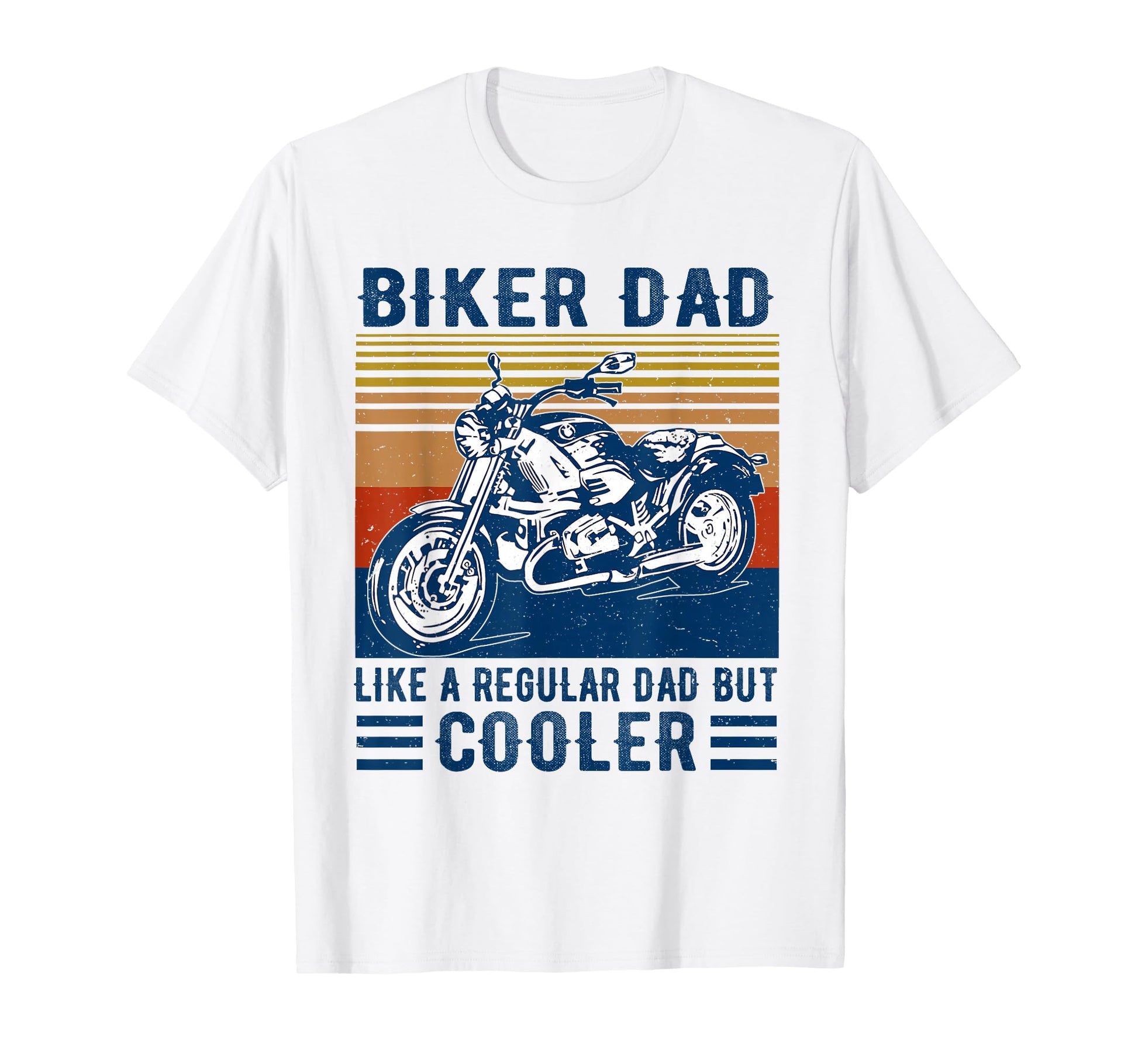 Biker Dad Like Regular Dad But Cooler T-Shirt - Minimalist Print Unisex - T-Shirt, Sweatshirt, Hoodie