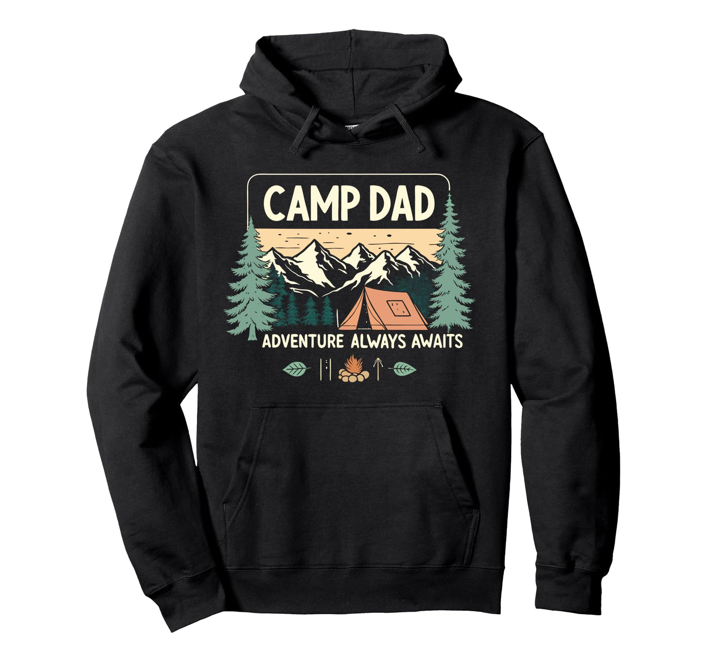 Adventure Awaits Camping Fathers Day Hoodie - Custom Art Print Men Women - T-Shirt, Sweatshirt, Hoodie