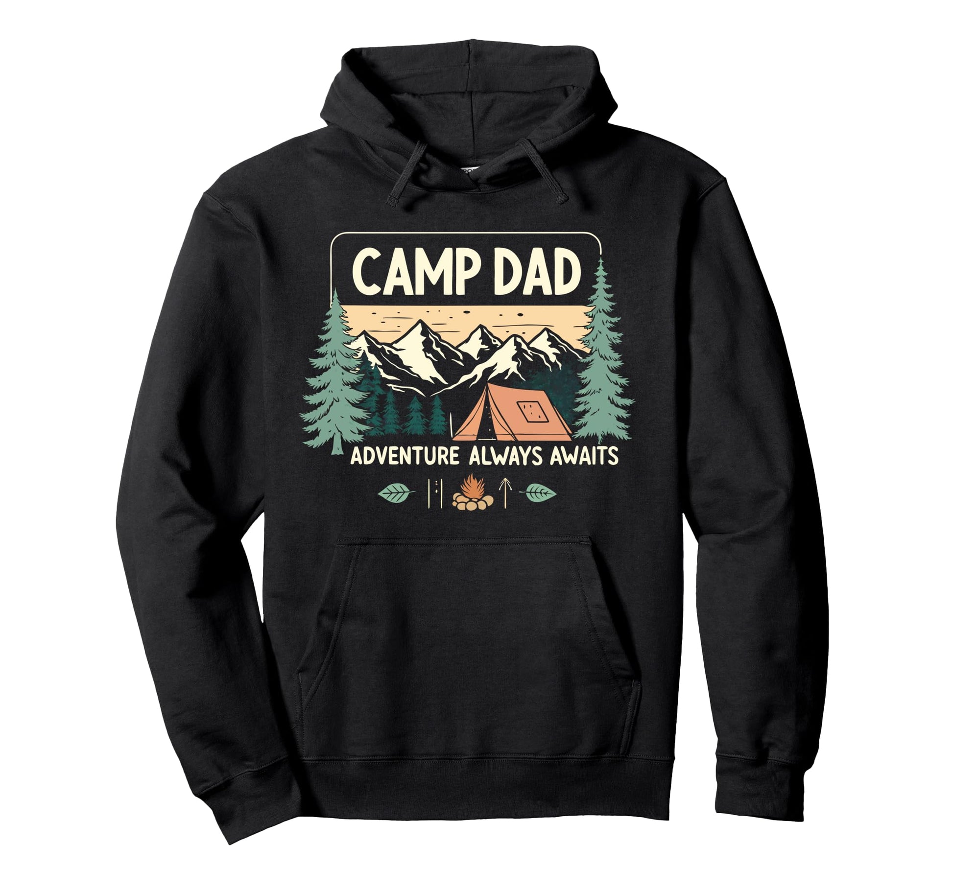 Adventure Awaits Camping Fathers Day Hoodie - Custom Art Print Men Women - T-Shirt, Sweatshirt, Hoodie