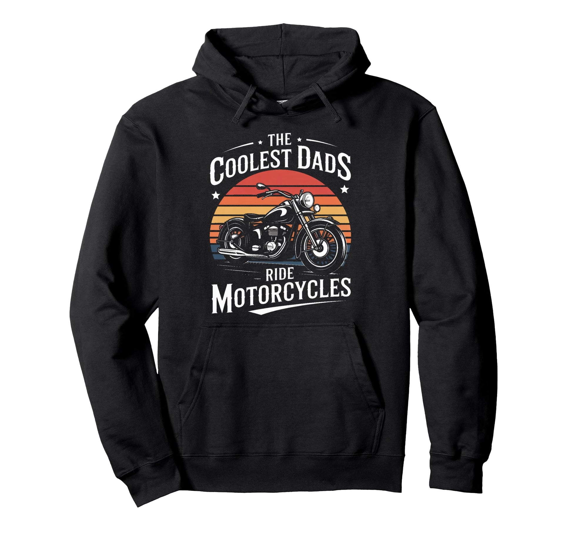 Coolest Dads Ride Motorcycles Biker Dad Hoodie - Aesthetic Graphic Unisex - T-Shirt, Sweatshirt, Hoodie