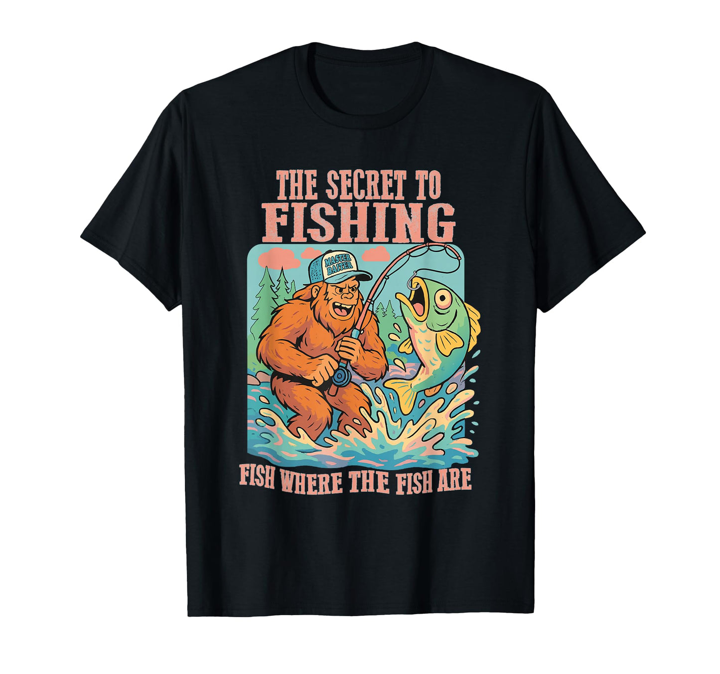 Funny Sarcastic Fish Bigfoot Fisherman T-Shirt - Aesthetic Graphic Unisex - T-Shirt, Sweatshirt, Hoodie