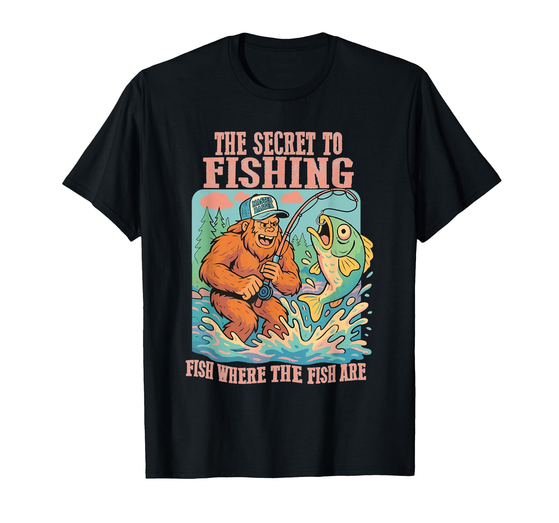 Funny Sarcastic Fish Bigfoot Fisherman T-Shirt - Aesthetic Graphic Unisex - T-Shirt, Sweatshirt, Hoodie