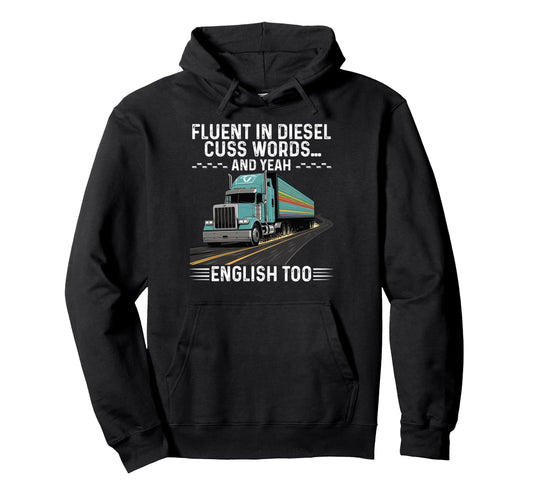 Best Truck Driver Art Dad Grandpa Hoodie - Casual Everyday Wear Men Women - T-Shirt, Sweatshirt, Hoodie