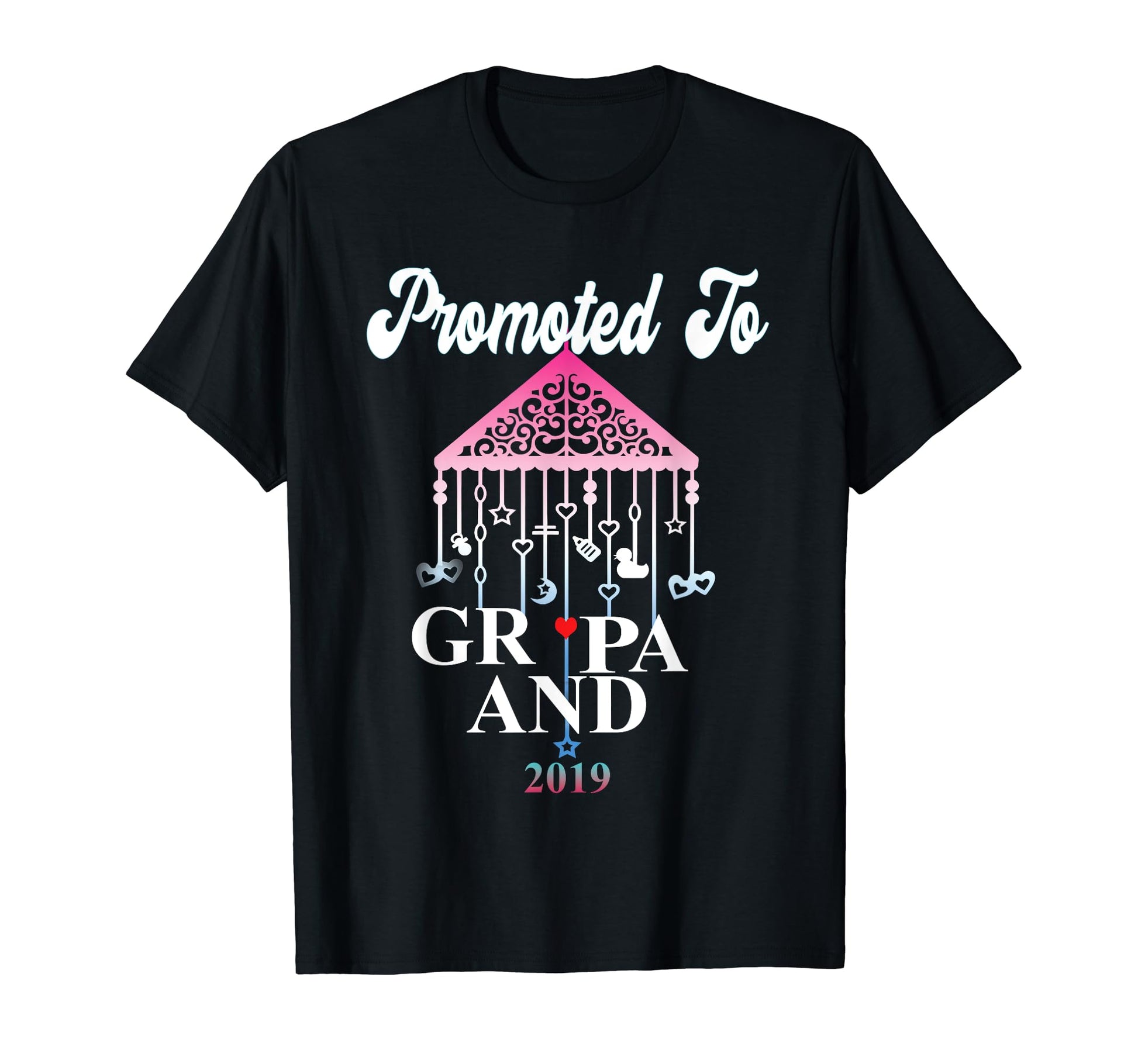 Mens Promoted To Grandpa 2019 New T-Shirt - Trendy Graphic for Adults - T-Shirt, Sweatshirt, Hoodie