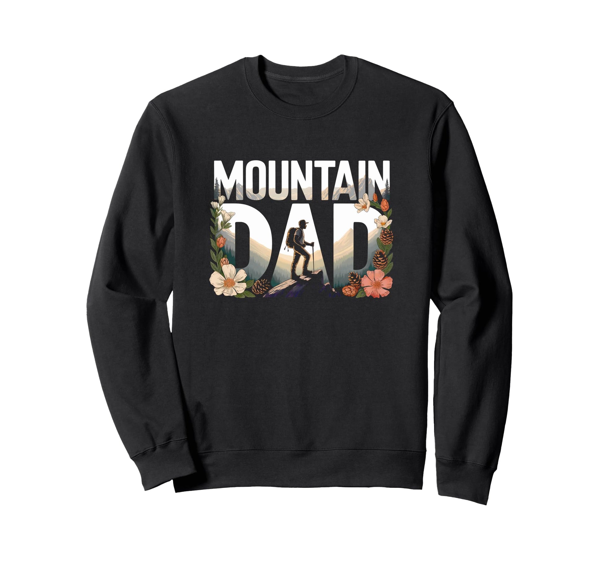 Adventure Dad Mountain Trails Sweatshirt - Graphic Print for Adults - T-Shirt, Sweatshirt, Hoodie
