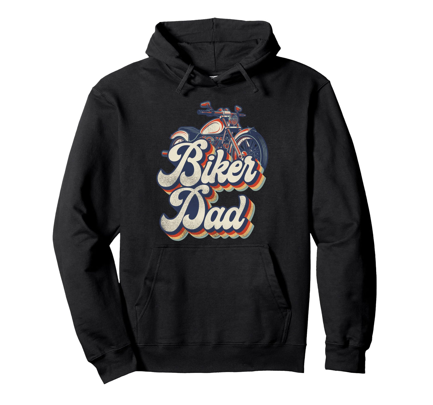 Motorcycle Biker Dad Biker Dad Hoodie - Trendy Graphic for Adults - T-Shirt, Sweatshirt, Hoodie