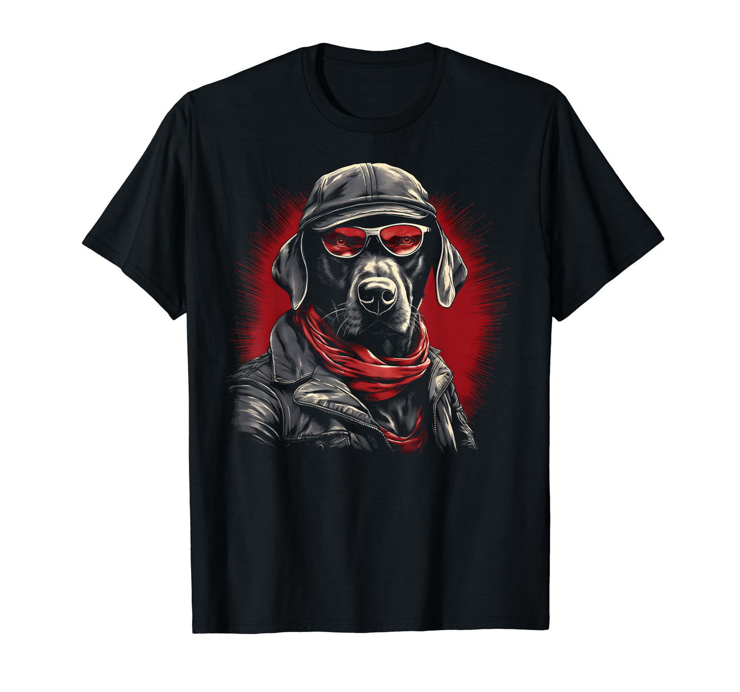 Motorcycle Dad Biker Dog Labrador T-Shirt - Aesthetic Graphic for Adults - T-Shirt, Sweatshirt, Hoodie