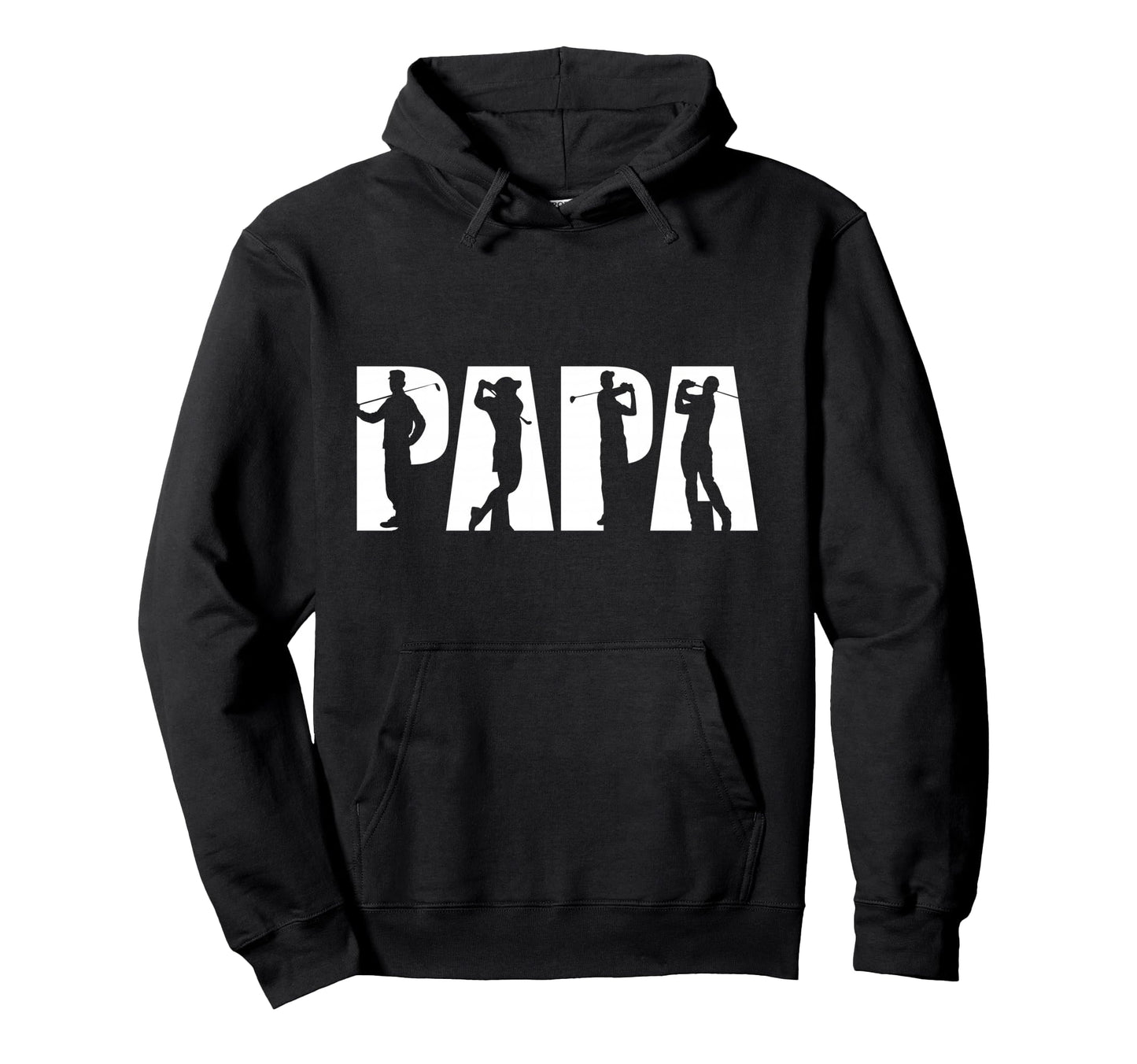 Papa Golf Silhouette Golfing Dad Father Hoodie - Unique Graphic Unisex - T-Shirt, Sweatshirt, Hoodie