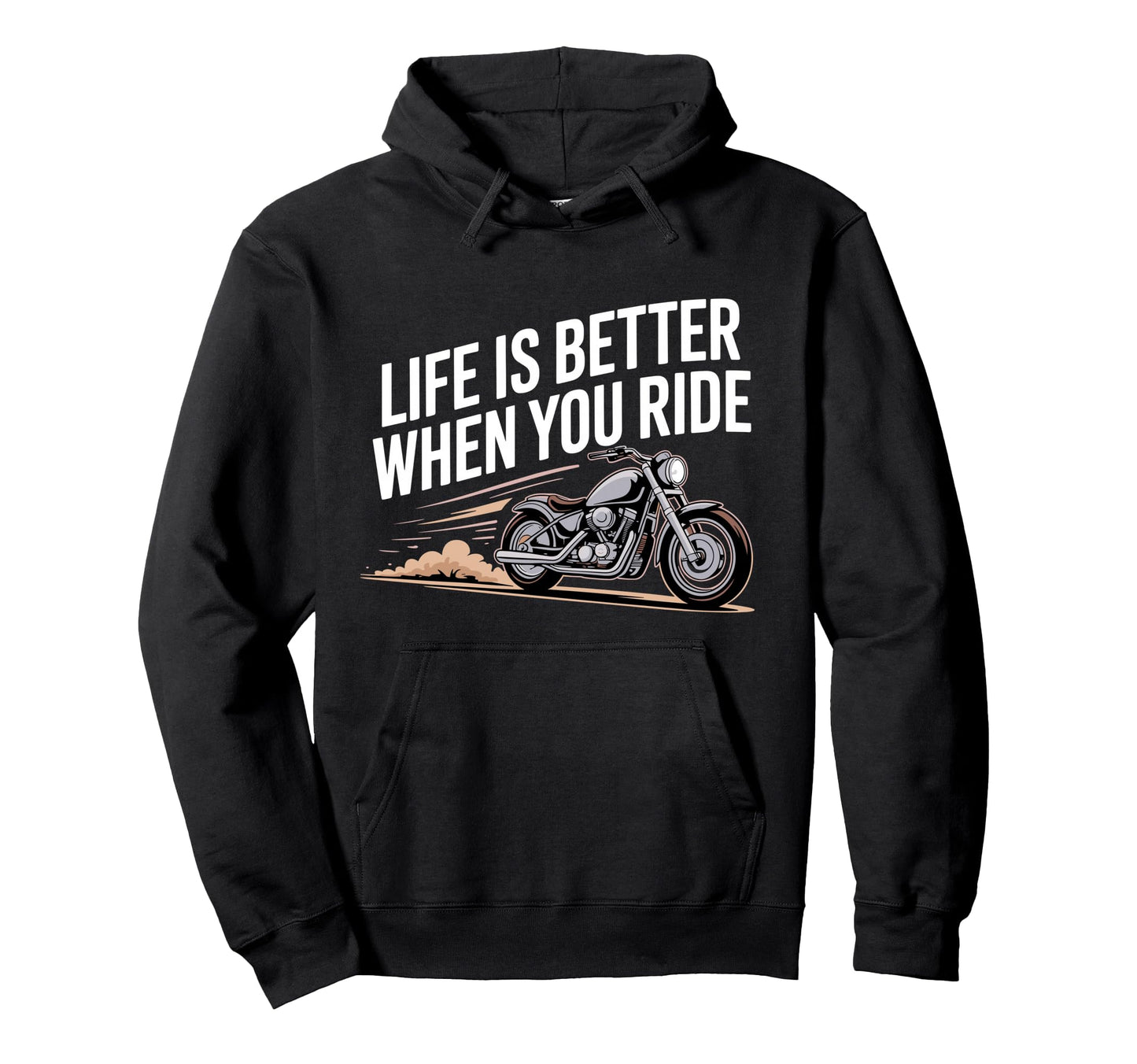 Funny Motorcycle Biker Art Motorbike Rider Hoodie - Graphic Print Men Women - T-Shirt, Sweatshirt, Hoodie