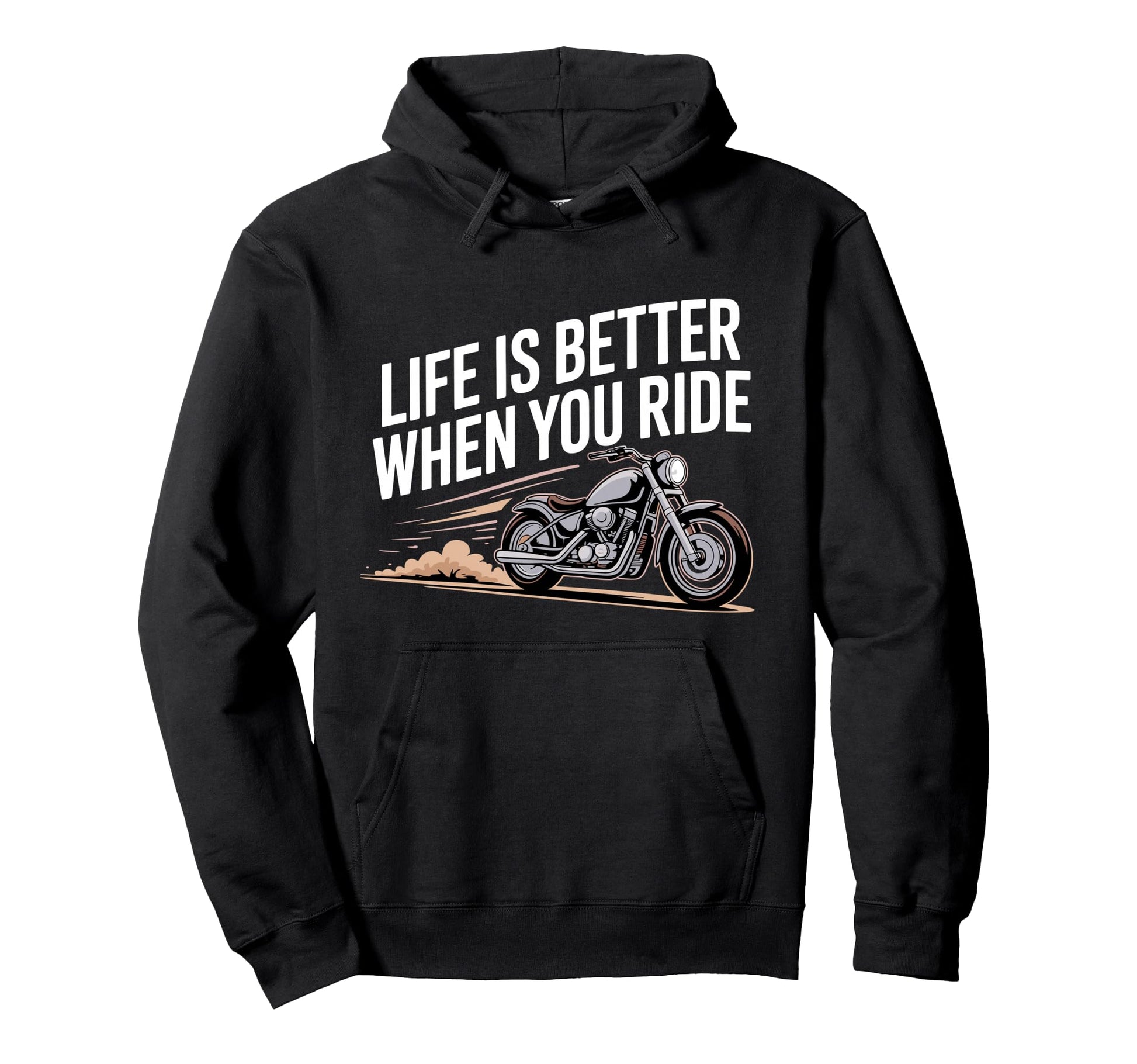Funny Motorcycle Biker Art Motorbike Rider Hoodie - Graphic Print Men Women - T-Shirt, Sweatshirt, Hoodie