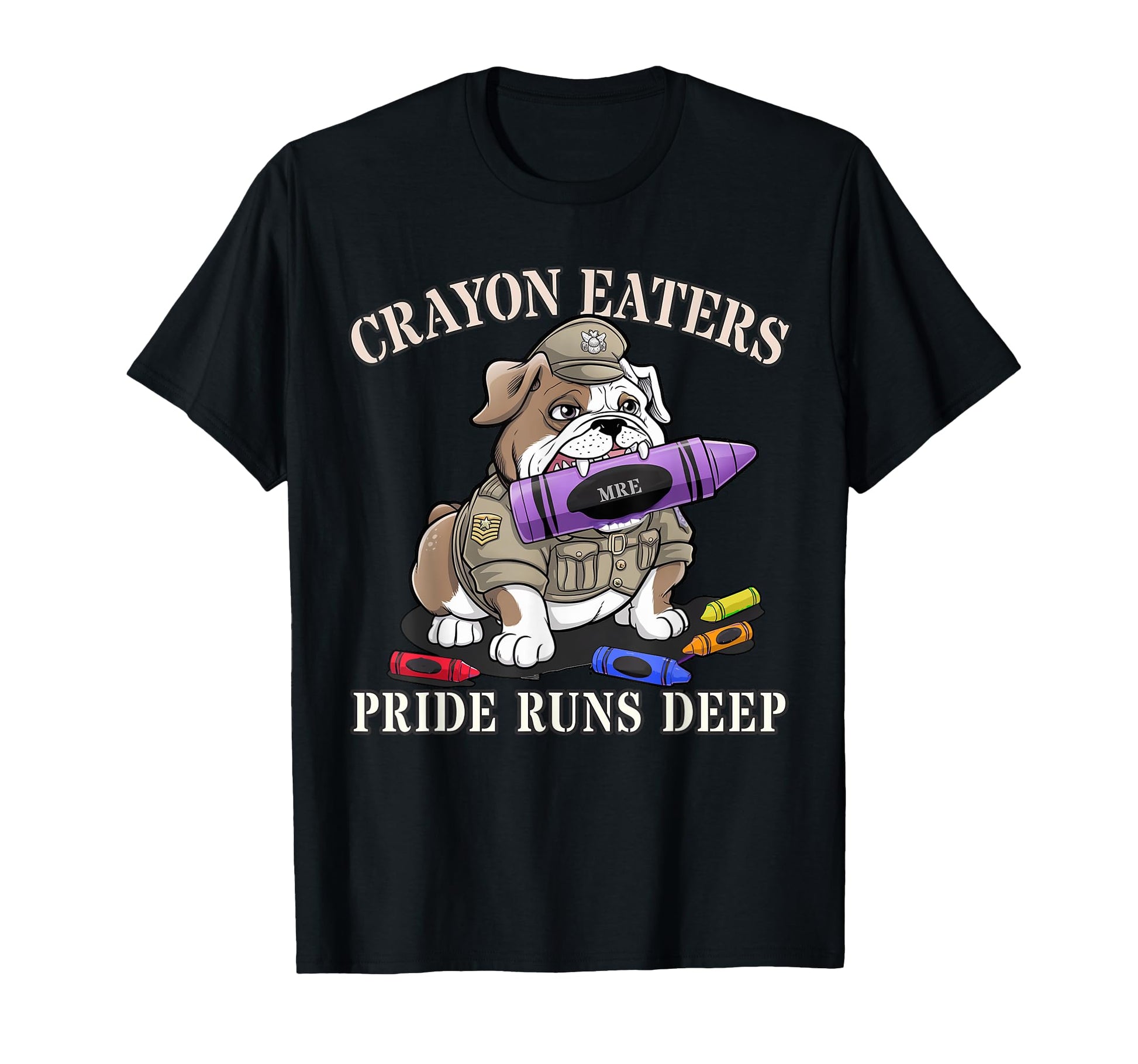 Sarcastic Military Crayon Eaters Pride T-Shirt - Fun Novelty Design Unisex - T-Shirt, Sweatshirt, Hoodie