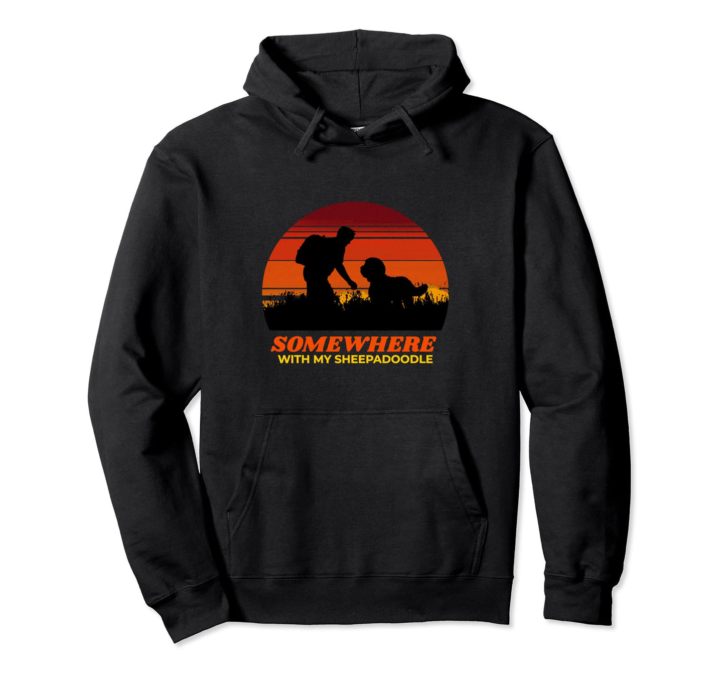 Somewhere My Sheepadoodle Mens Outdoor Hoodie - Trendy Graphic Men Women - T-Shirt, Sweatshirt, Hoodie