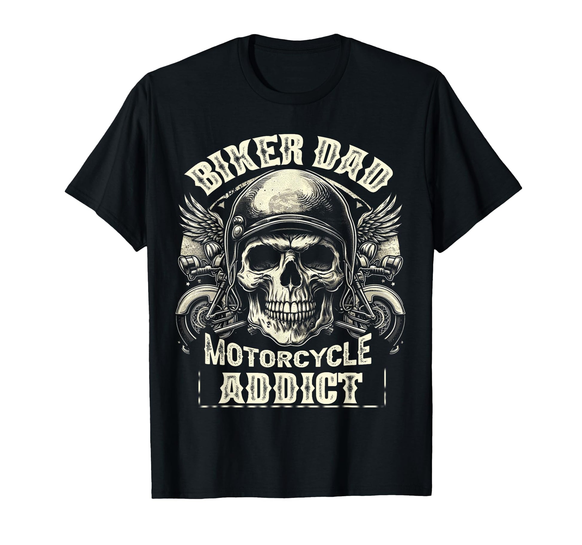 Biker Dad Motorcycle Addict Dad Lover T-Shirt - Unique Graphic Unisex - T-Shirt, Sweatshirt, Hoodie