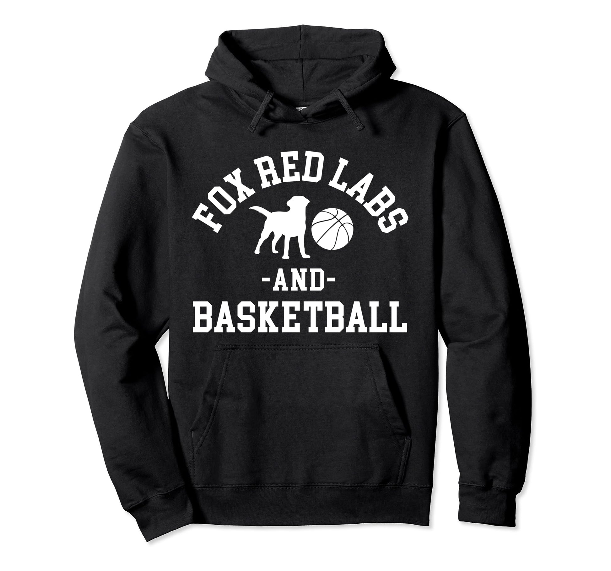 Fox Red Labs And Basketball Lab Dad Hoodie - Custom Art Print for Adults - T-Shirt, Sweatshirt, Hoodie