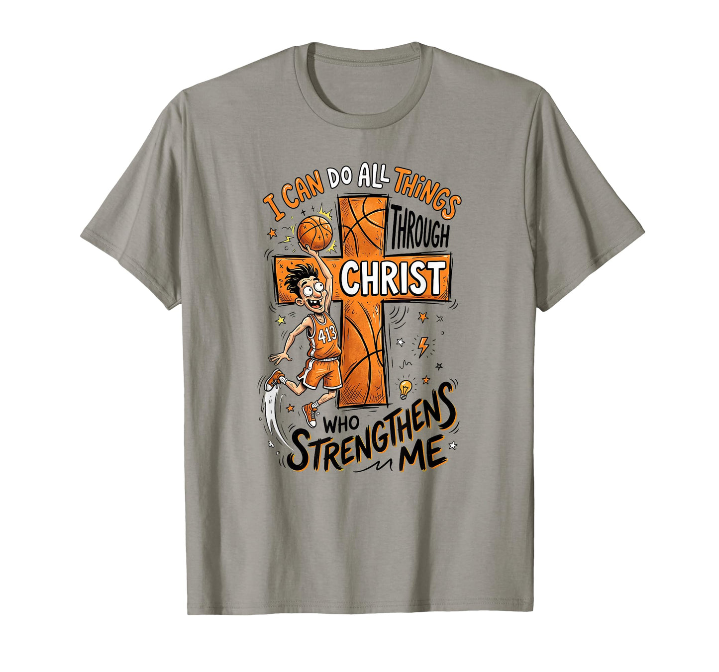 Christian Basketball Religious Bible T-Shirt - Graphic Print for Adults - T-Shirt, Sweatshirt, Hoodie