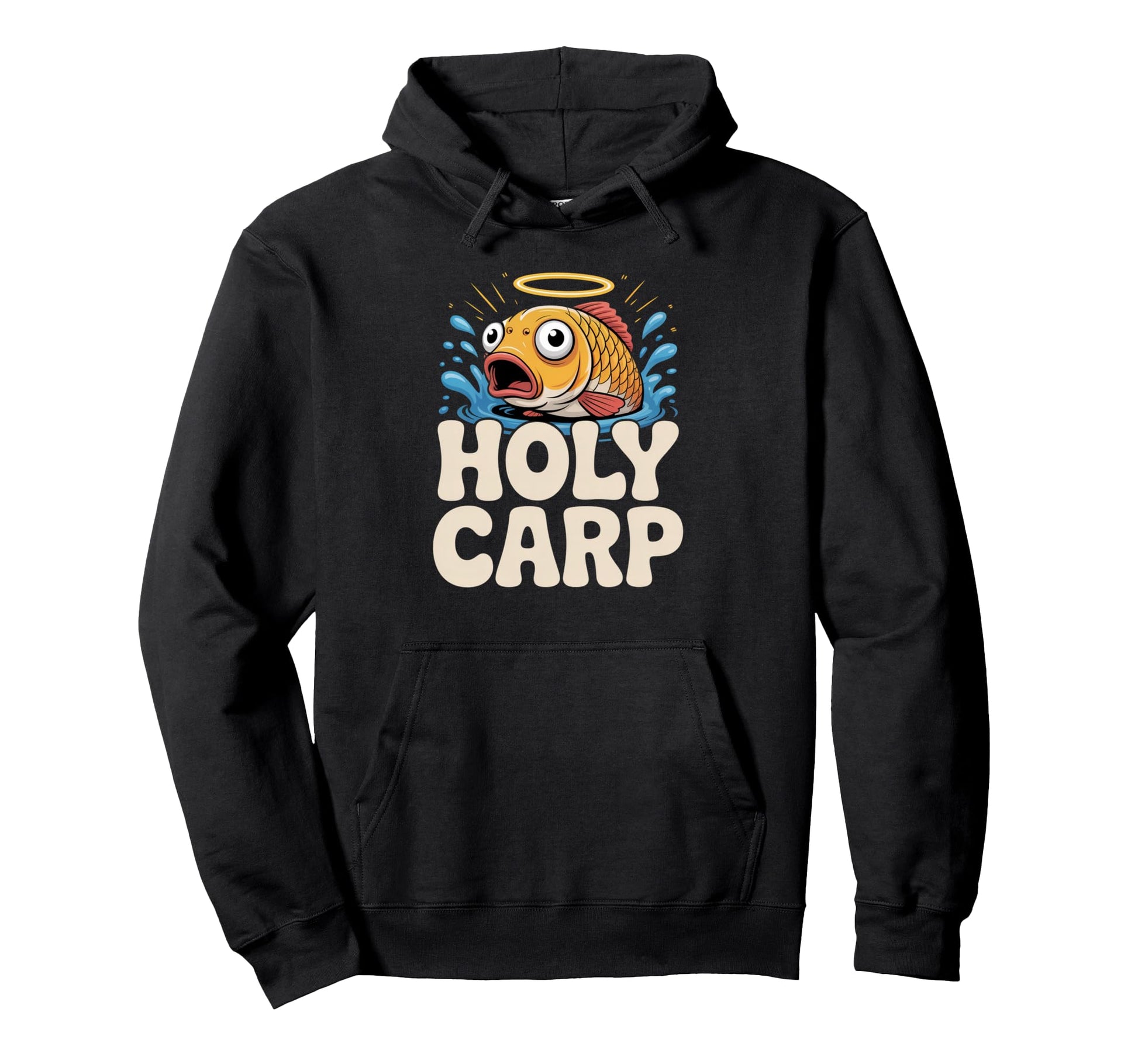 Holy Carp Fishing Lover Funny Hoodie - Custom Art Print Men Women - T-Shirt, Sweatshirt, Hoodie