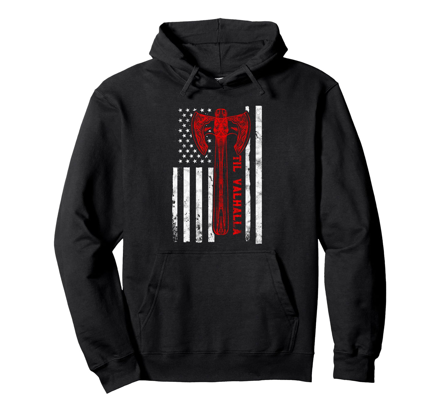 Us American Til Valhalla Proud Veteran Hoodie - Custom Art Print for Adults - T-Shirt, Sweatshirt, Hoodie