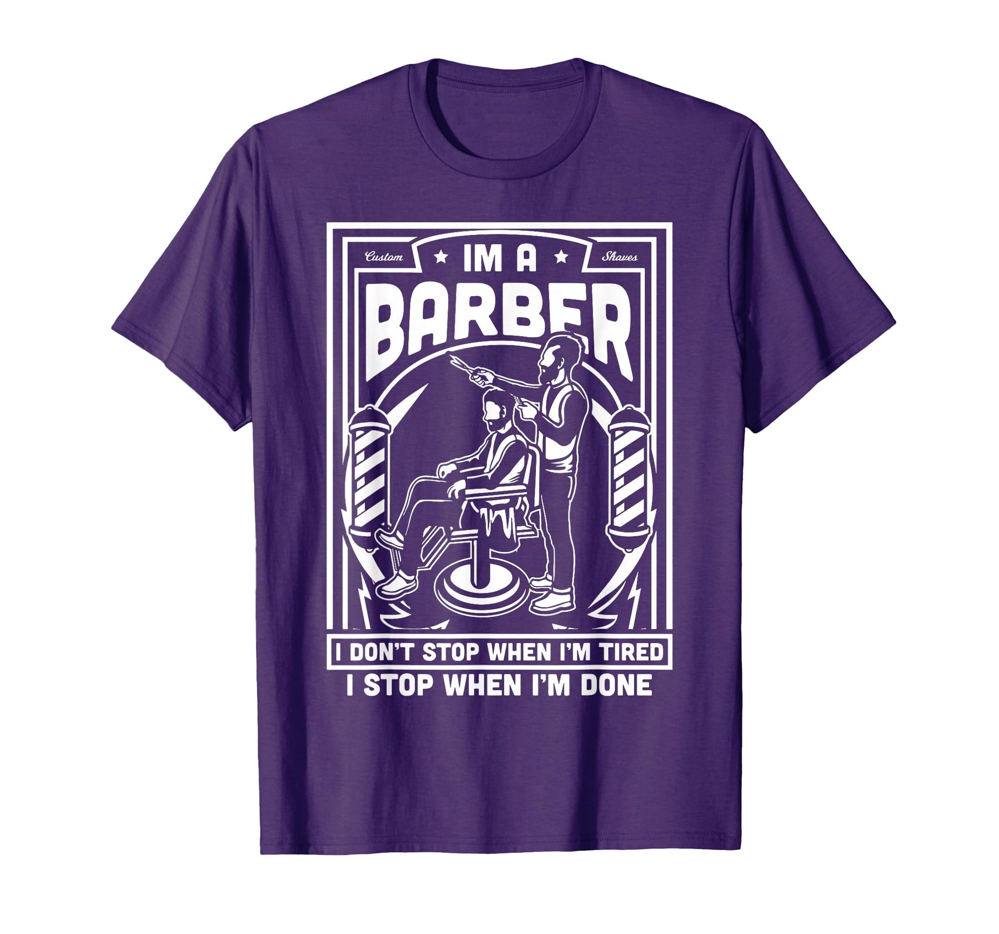 Im Barber Funny Tired Hairstylist Bar Gift T-Shirt - Graphic Print Unisex - T-Shirt, Sweatshirt, Hoodie