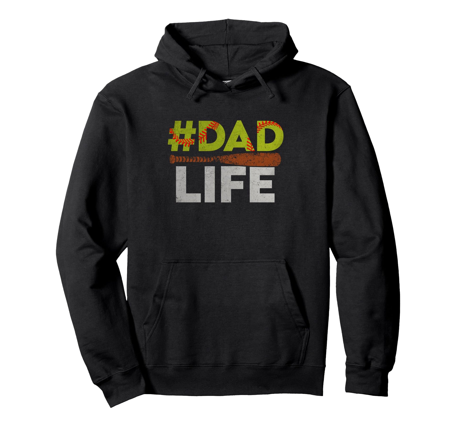 Softball Baseball Dad Life Fathers Day Hoodie - Unique Graphic for Adults - T-Shirt, Sweatshirt, Hoodie