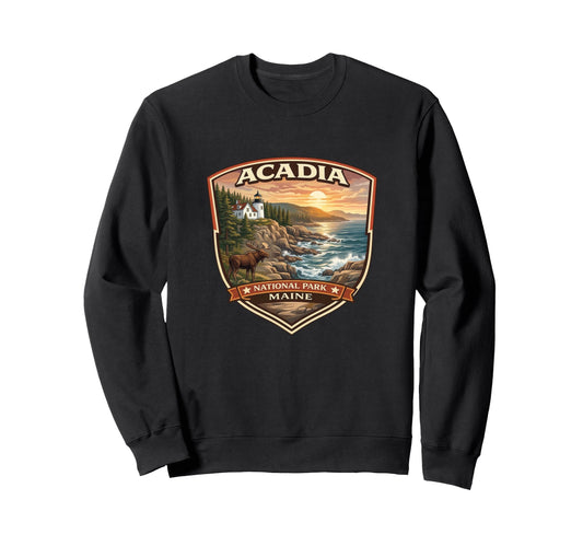 Acadia National Park Maine Novelty Sweatshirt - Unique Graphic Men Women - T-Shirt, Sweatshirt, Hoodie