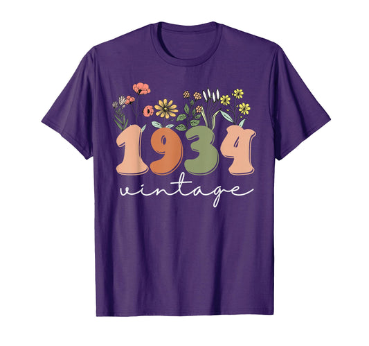 90 Years Old 1934 90Th Birthday T-Shirt - Fun Novelty Design Men Women - T-Shirt, Sweatshirt, Hoodie