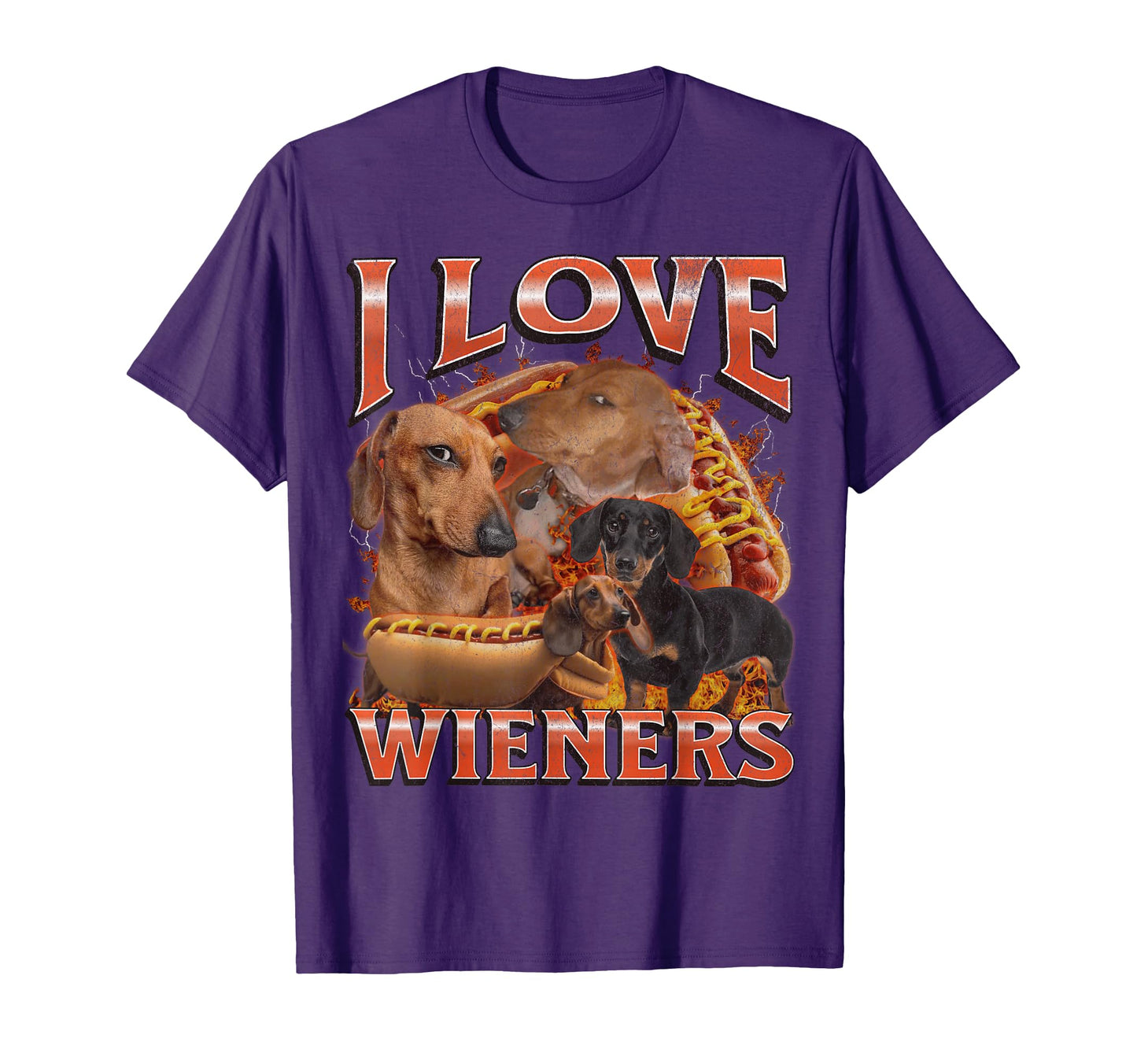 I Love Wieners Funny Offensive T-Shirt - Fun Novelty Design Unisex - T-Shirt, Sweatshirt, Hoodie