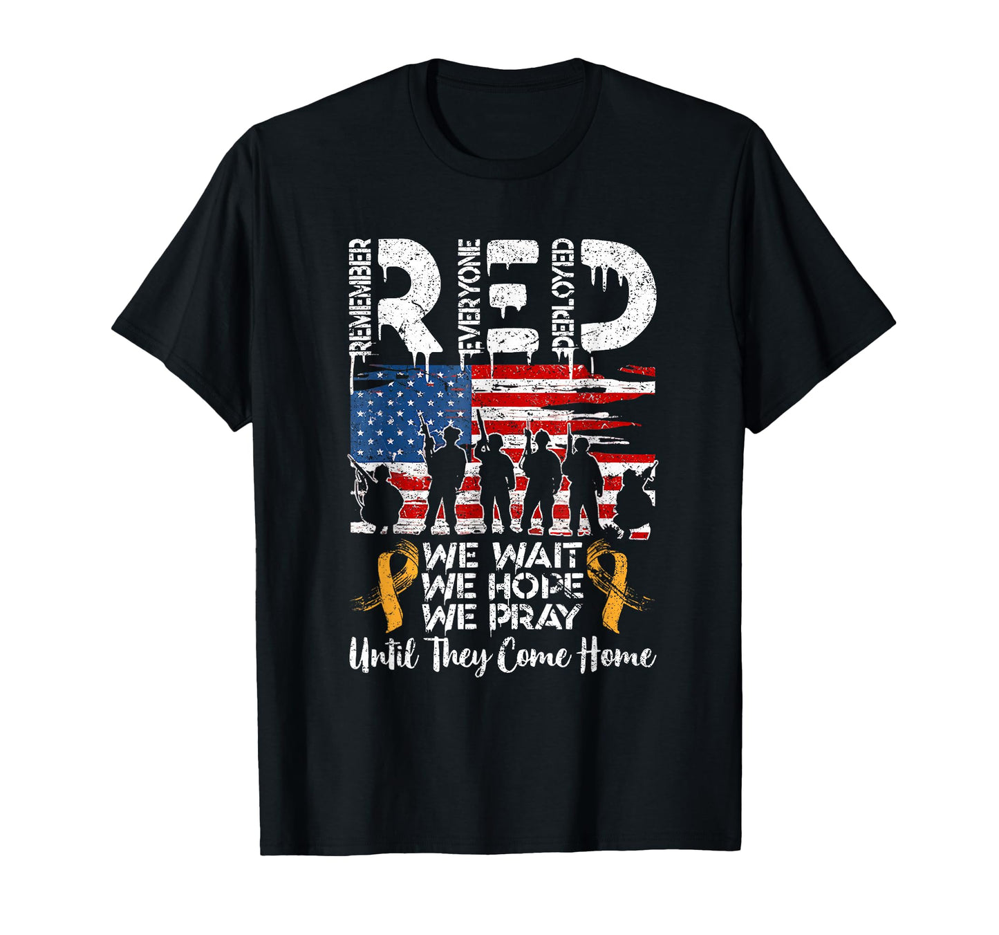Red We Wait We Hope We Pray Until They T-Shirt - Novelty Apparel Men Women - T-Shirt, Sweatshirt, Hoodie