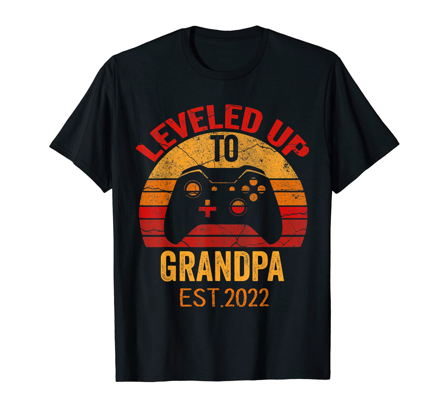 Promoted To Grandpa 2022 Leveled Up T-Shirt - Custom Art Print for Adults - T-Shirt, Sweatshirt, Hoodie