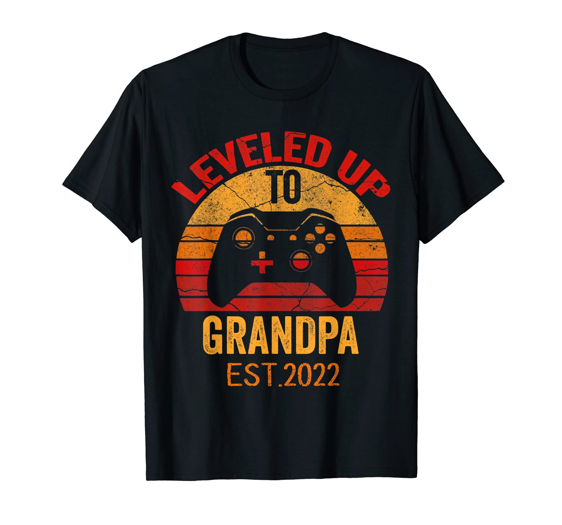 Promoted To Grandpa 2022 Leveled Up T-Shirt - Custom Art Print for Adults - T-Shirt, Sweatshirt, Hoodie