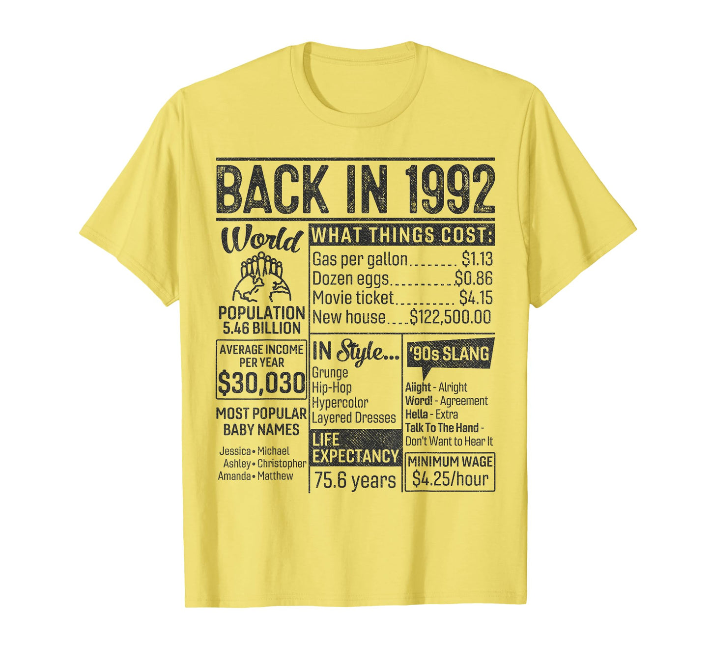 30 Year Old Gifts Back 1992 30Th T-Shirt - Custom Art Print for Adults - T-Shirt, Sweatshirt, Hoodie