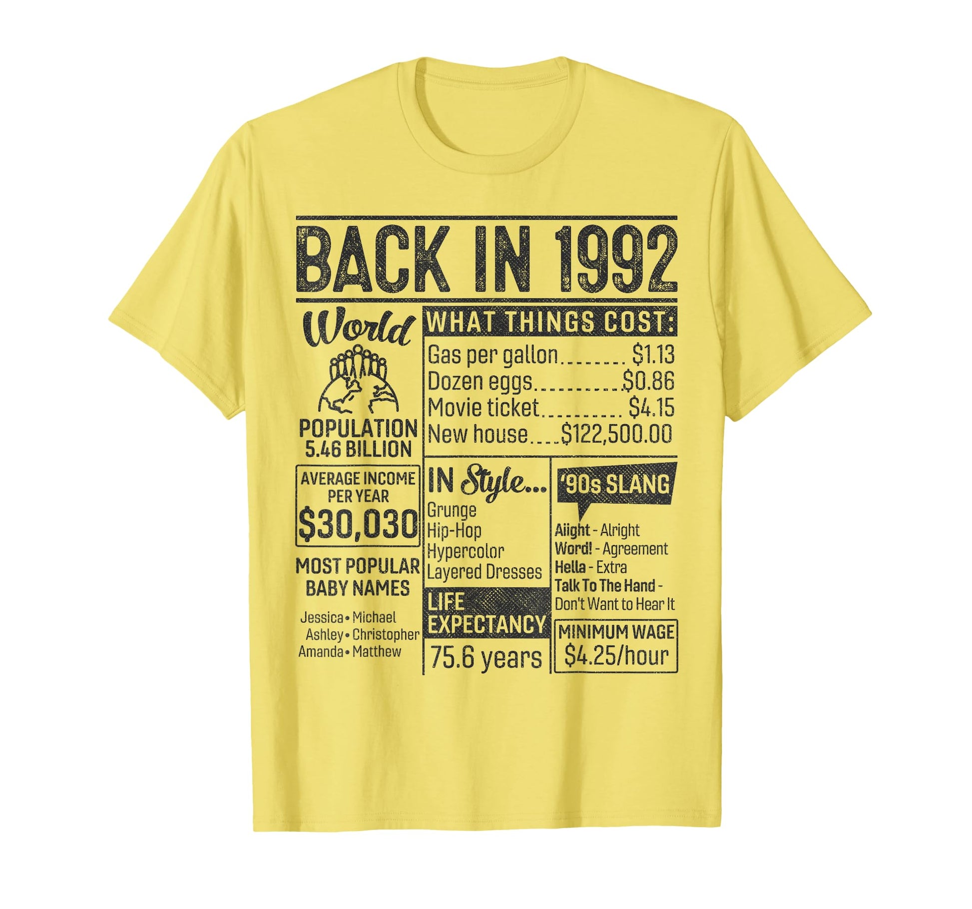 30 Year Old Gifts Back 1992 30Th T-Shirt - Custom Art Print for Adults - T-Shirt, Sweatshirt, Hoodie