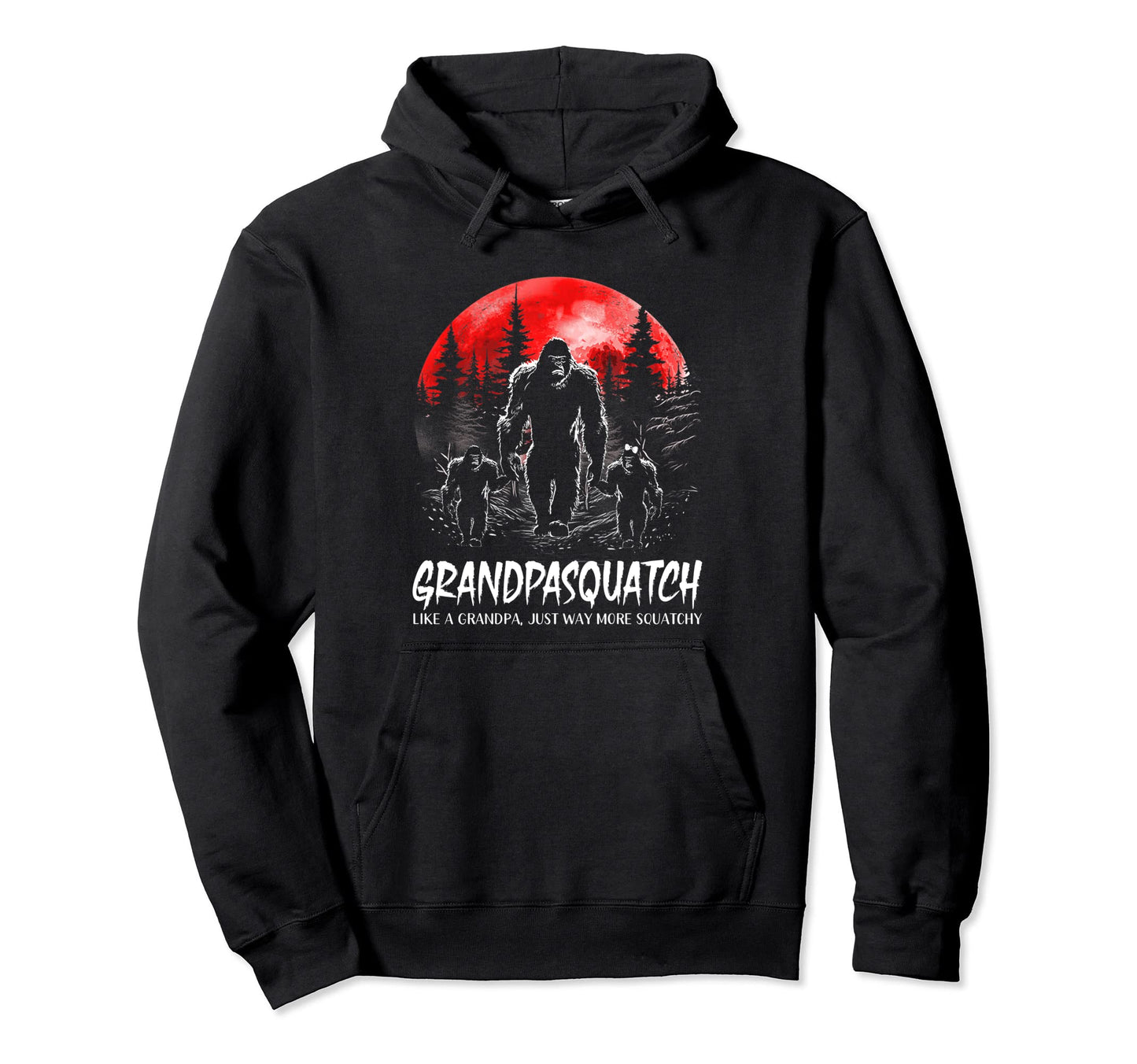 Grandpa Squatch Funny Bigfoot Dad Hoodie - Aesthetic Graphic Men Women - T-Shirt, Sweatshirt, Hoodie