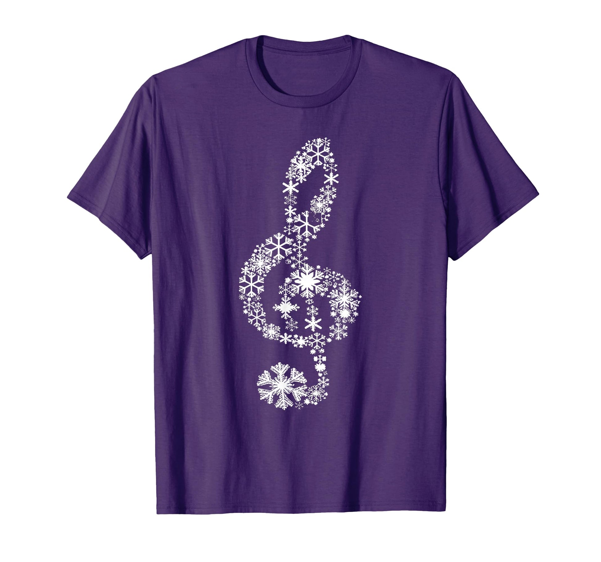 Winter Melody Snowflakes Treble T-Shirt - Casual Everyday Wear Men Women - T-Shirt, Sweatshirt, Hoodie