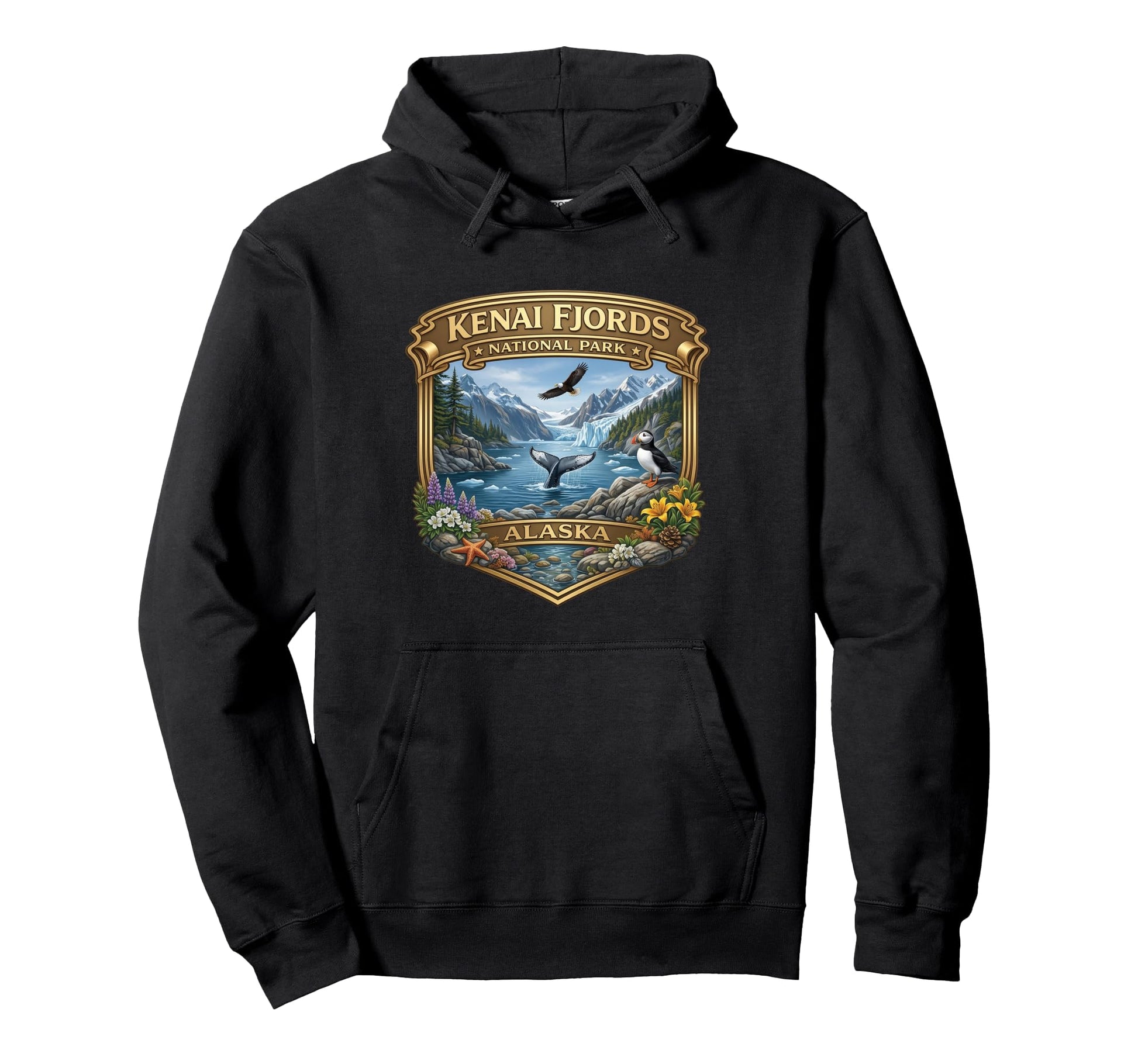 Kenai Fjords National Park Alaska Hoodie - Unique Graphic Men Women - T-Shirt, Sweatshirt, Hoodie