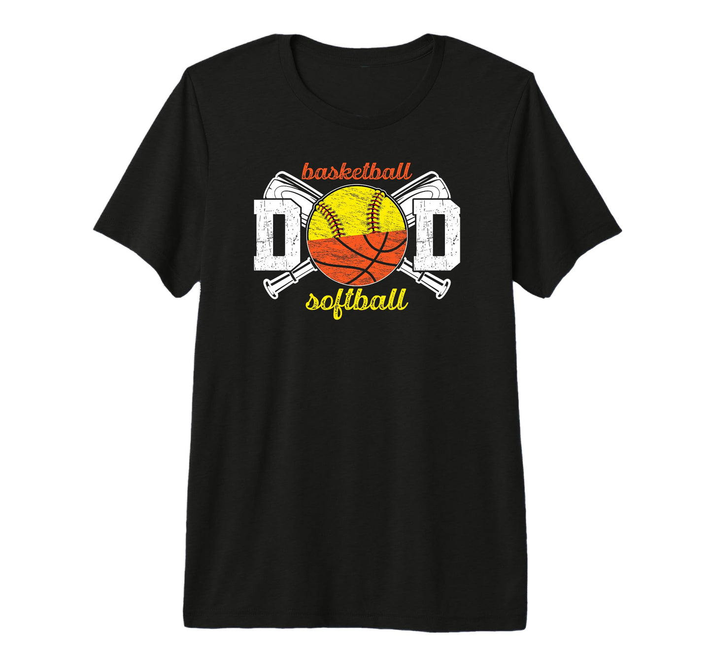 Mens Softball Basketball Dad T-Shirt - Streetwear Style for Adults - T-Shirt, Sweatshirt, Hoodie