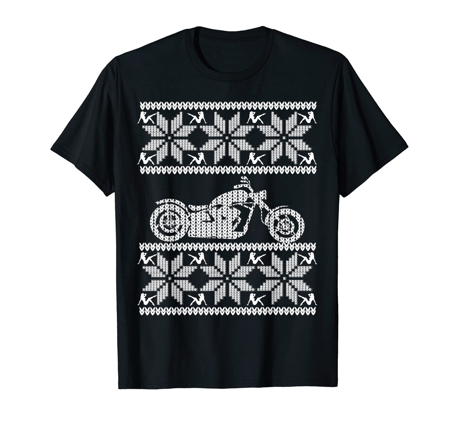 Motorcycle Biker Ugly Gift Holiday T-Shirt - Fun Novelty Design for Adults - T-Shirt, Sweatshirt, Hoodie