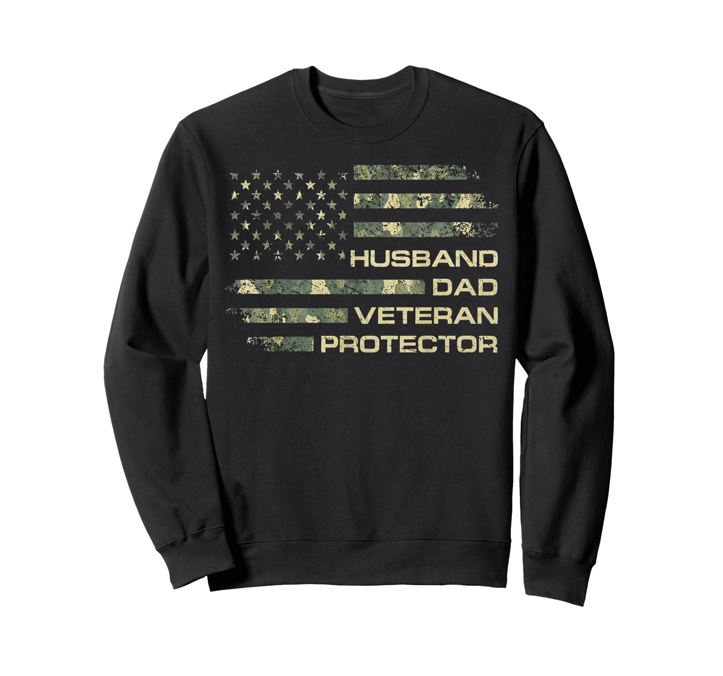 Husband Dad Veteran Protector Mens Sweatshirt - Custom Art Print Men Women - T-Shirt, Sweatshirt, Hoodie