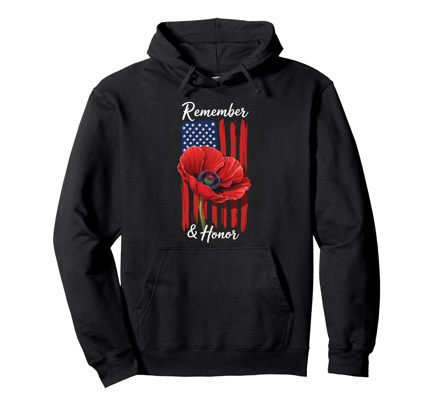 Veterans Day Usa Memorial Day Red Poppy Hoodie - Graphic Print Unisex - T-Shirt, Sweatshirt, Hoodie