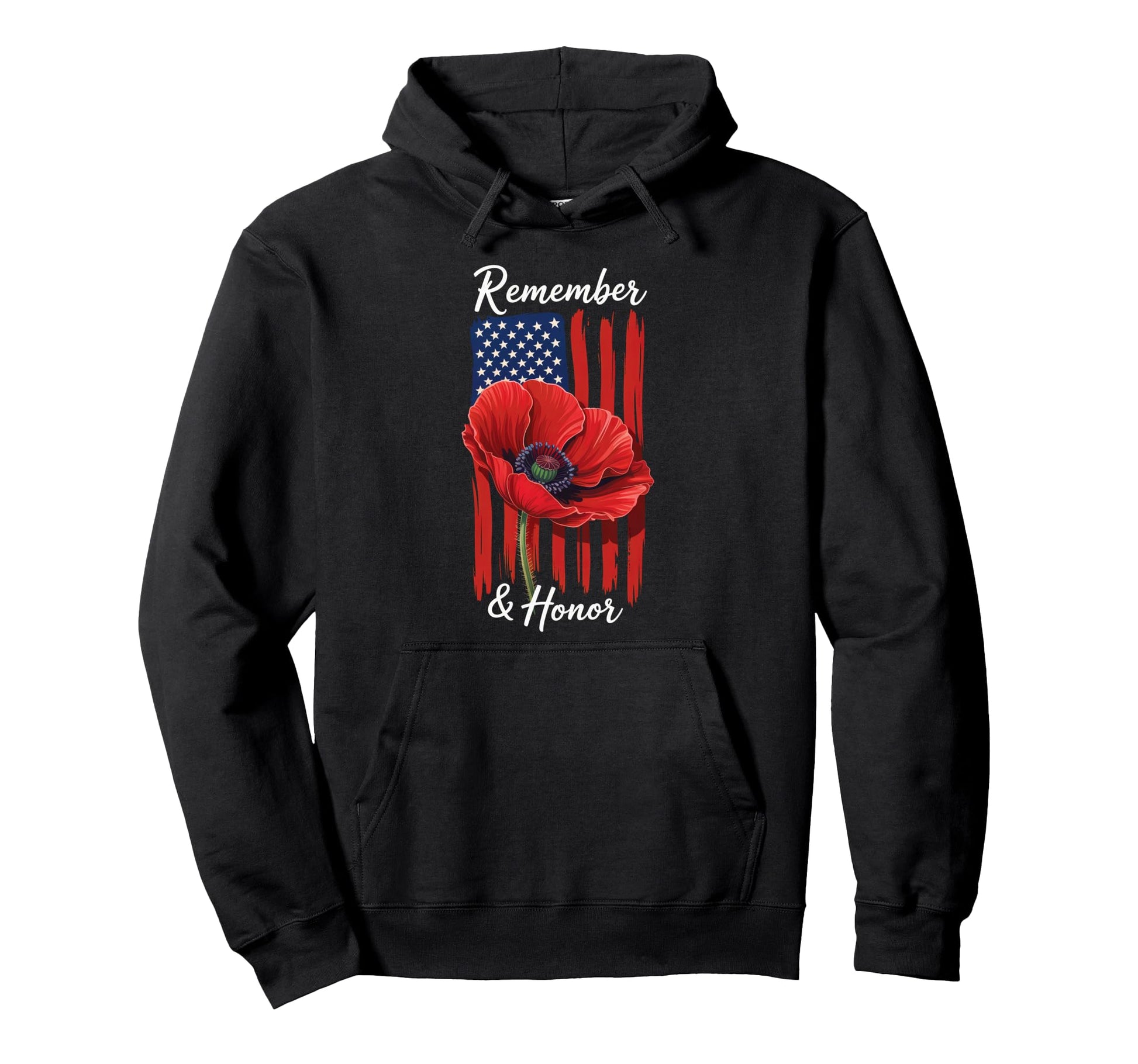 Veterans Day Usa Memorial Day Red Poppy Hoodie - Graphic Print Unisex - T-Shirt, Sweatshirt, Hoodie