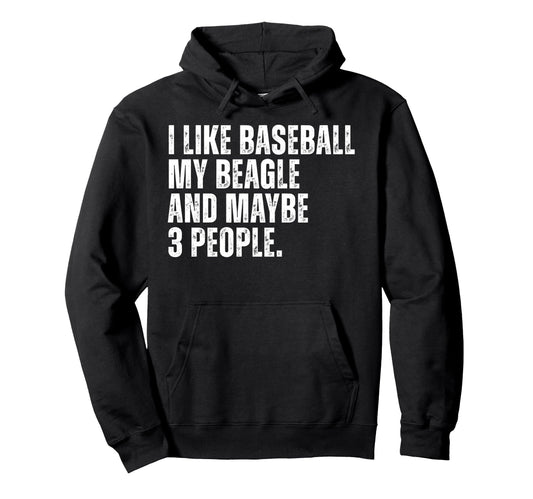 Beagle Dog Owner I Like Baseball Lover Hoodie - Custom Art Print Unisex - T-Shirt, Sweatshirt, Hoodie