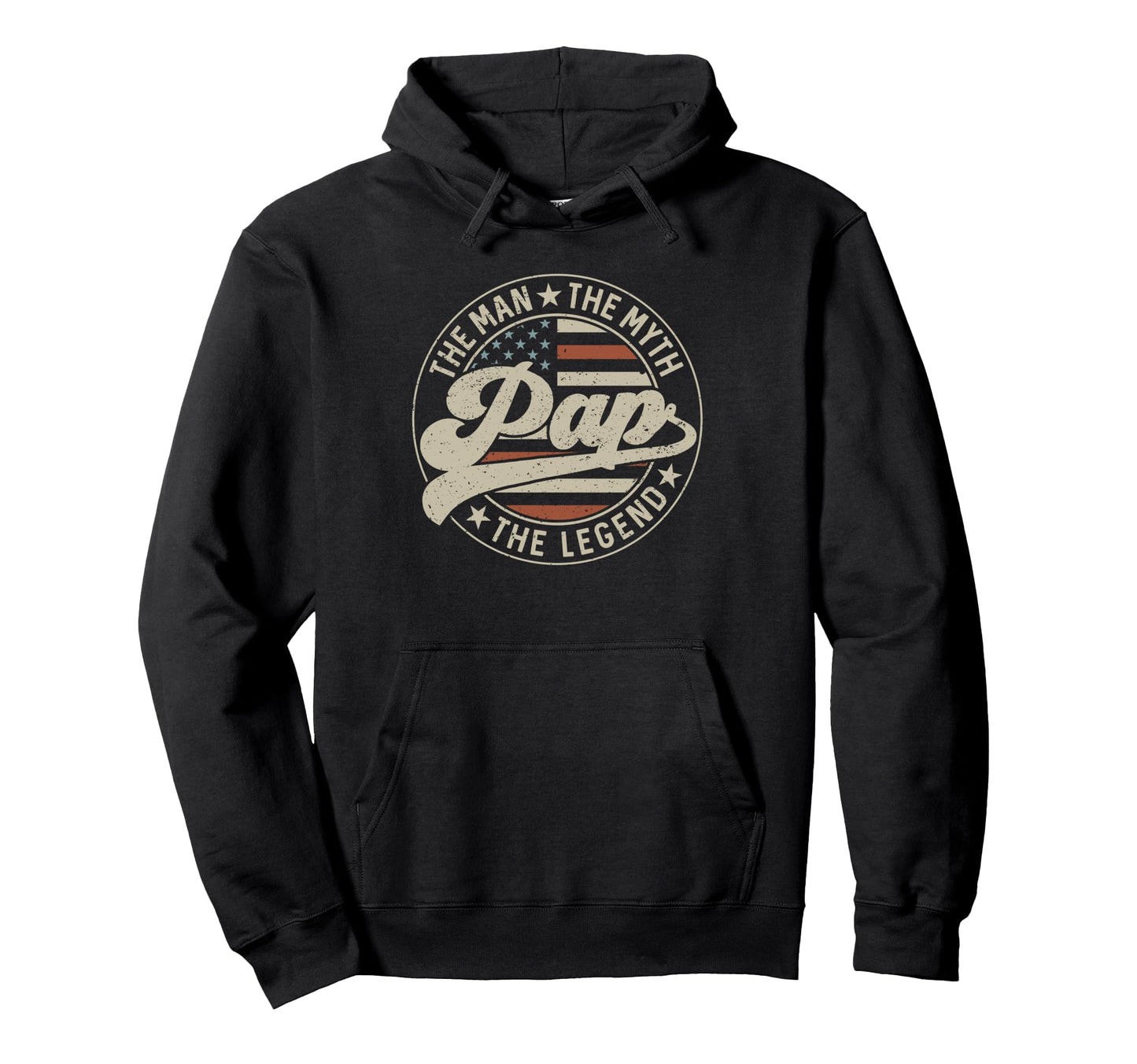 Pap Myth Legend Us Flag Fathers Day Hoodie - Unique Graphic Unisex - T-Shirt, Sweatshirt, Hoodie