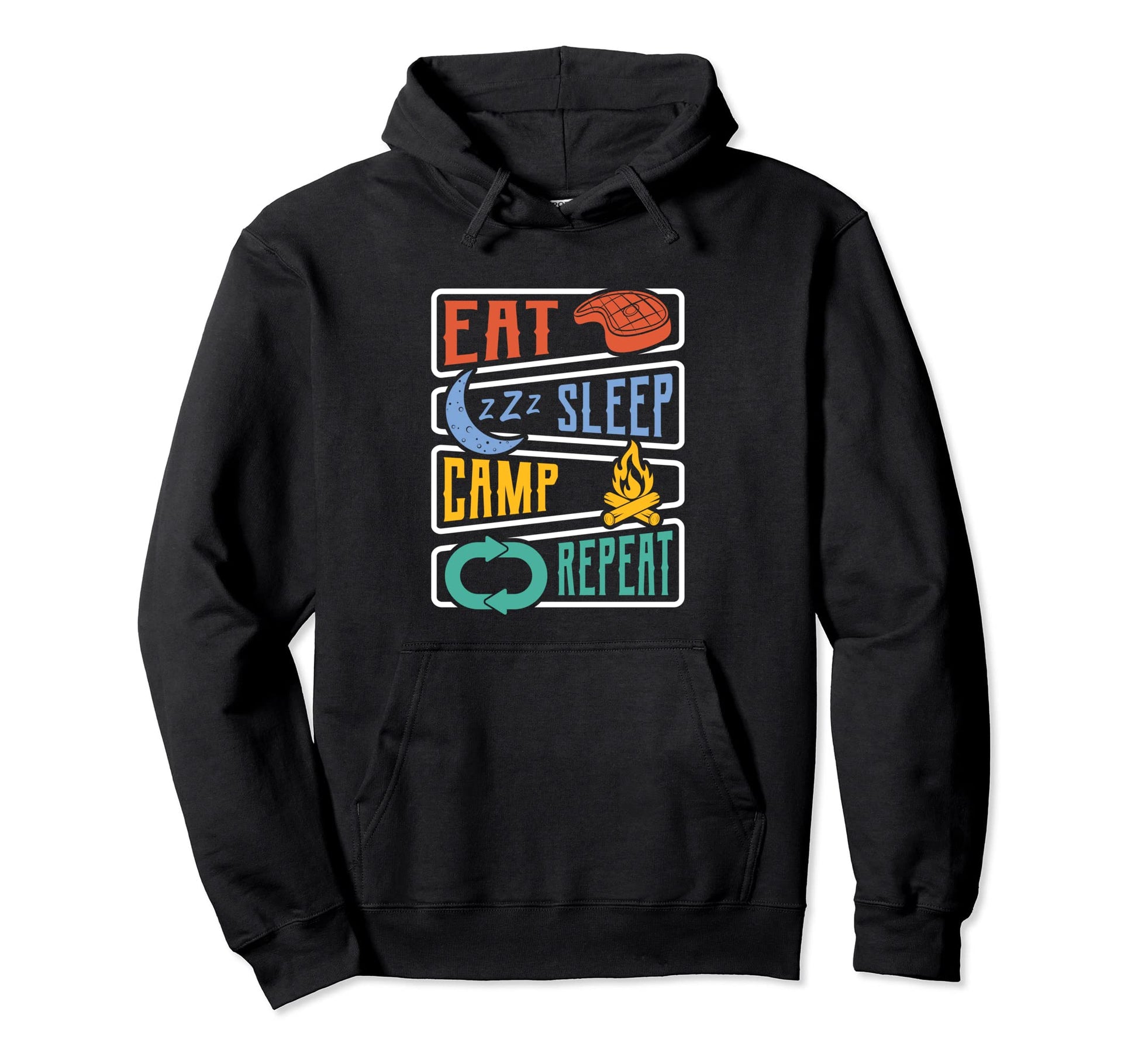 Ironic Camper Wilderness Camping Hoodie - Casual Everyday Wear for Adults - T-Shirt, Sweatshirt, Hoodie