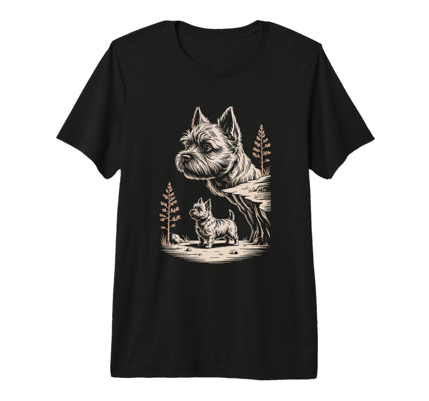 Mom Dad Cairn Terrier Dog Owner T-Shirt - Minimalist Print for Adults - T-Shirt, Sweatshirt, Hoodie