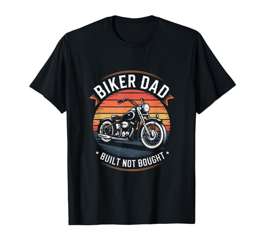 Biker Dad Motorcycle Father T-Shirt - Minimalist Print Men Women - T-Shirt, Sweatshirt, Hoodie